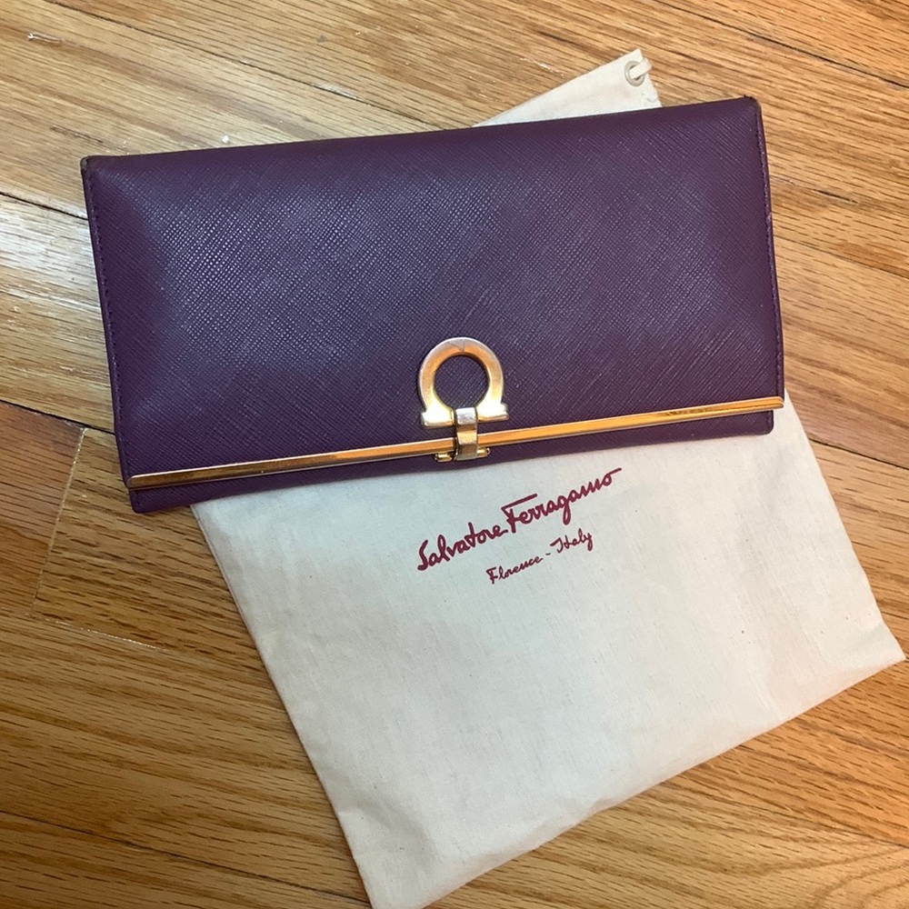 Salvatore Ferragamo purple wallet